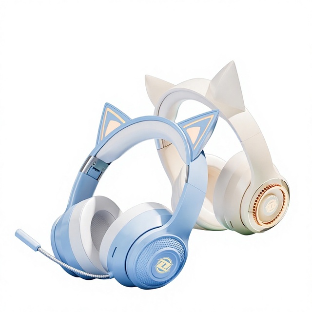 Private Mold New-Style Cat-Ear Over-Ear Headphones Wireless for 5.3 Mic Active Noise Cancellation Same Model Popular