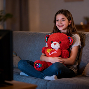 Oso de Peluche en Forma de Corazón de 32 cm de Altura, Relleno de Algodón PP, Material Suave para Aliviar el Estrés, Regalo para Parejas en San Valentín, Venta al Por Mayor - Product Image 2