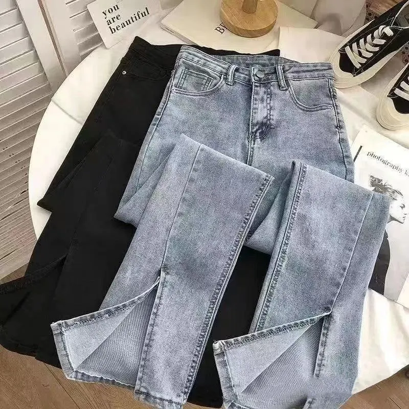 Calças & Calças das mulheres Apparel Stock Clearance Calças Perna Larga Atacado Outdoor Casual Calças Jeans Para Senhoras