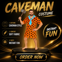 Ensemble de costumes fantaisie d'homme des cavernes d'usine pour événements thématiques Cosplay Funny Christmas Celebrations Performance Type d'usure de performance sur scène