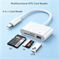 Lector de Tarjetas Multi Interfaz USB C OTG, Adaptador de Tarjetas de Memoria SD TF, Compatible con Tablets y Móviles Android