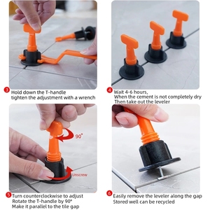 Reusable PP+Stainless Steel <strong>Tile</strong> <strong>Leveling</strong> <strong>System</strong> Kit Customized Color Flat Floor Wall Construction Tool <strong>Tile</strong> Accessories OEM - Product Image 6