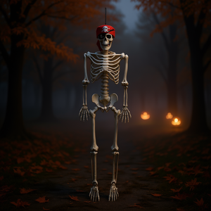 Huesos de Esqueleto de Halloween de 5.4 Pies, Decoraciones Navideñas de Plástico de Estilo Clásico - Product Image 2