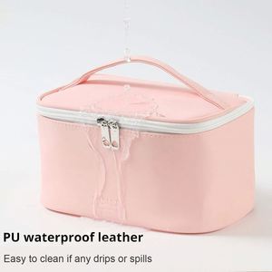 Free Sample Travel <b>Makeup</b> Bag With 5 Removable <b>Cases</b> Large Cosmetic <b>Case</b> Make up Organizer With Strap and Multiple Storage - Product Image 3
