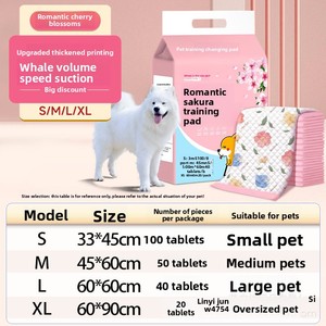 Rosa stampato Pet urina Pad pannolino ispessito linfa assorbente carta velina cane addestramento Toilet guida assistenza infermieristica cucciolo Pet - Product Image 6