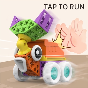 Pungrow Set di Blocchi Grandi da 4cm, Giocattoli Educativi per la Prima Infanzia, Costruzioni in Plastica, Assemblaggio Auto, Giocattoli per Bambini, <span class=keywords><strong>Pianeta</strong></span> degli Ingegneri - Product Image 4