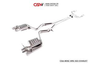 Audio attivo SUS304 o Titanio Catback Silenziatore con Valvole per Benz AMG S63 4.0T V8 Punte Di Scappamento anno del Modello 2018 - Product Image 4