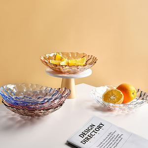 Prato de Vidro Vintage de Estilo Europeu de Grande Capacidade Moderno Clássico para Sala de Estar Restaurante Festa Petiscos - Product Image 3