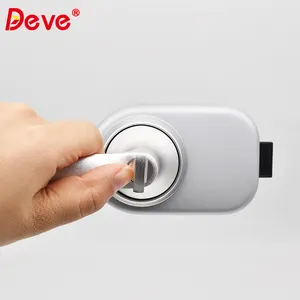 Wholesale Swing Glass Door Lock Toughened Glass Door Handle Aluminum Lock With Brass Key