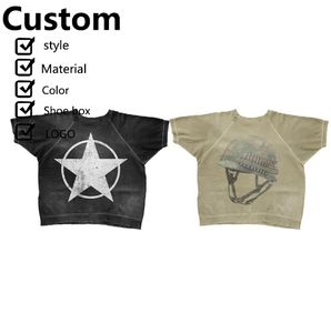 Camiseta Oversize Gráfica de Algodón Pesado Estilo Streetwear Personalizada de Alta Calidad con Lavado Ácido y Corte Boxy para Hombre - Product Image 2