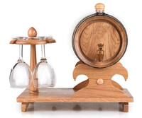 Tonneau de vin en bois de chêne massif avec logo personnalisé en bois pour le stockage du whisky esprit Vintage tonneau de vin de whisky