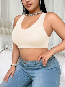 Gothic trước đóng cửa điều dưỡng áo ngực liền mạch Breathable Nylon bông của phụ nữ lớn Bust cộng với kích thước - Product Image 4