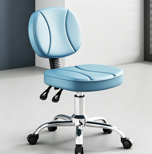 Taburete Giratorio de Salón con Respaldo y Ruedas, Altura Ajustable, para Uso en Belleza, Odontología, Manicura y Peluquería - Product Image 2