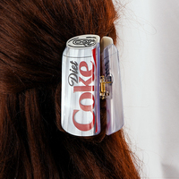 Pince à cheveux en forme de bouteille de cola rétro personnalisée, grande taille, antidérapante, en acétate, pour femmes, vente en gros