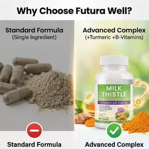 Chardon-Marie, Silymarine, Racine de Pissenlit, Santé du Foie, Antioxydant, Détox, Soutien Immunitaire, Complément Alimentaire à Base de Plantes pour Adultes, Capsules - Product Image 4