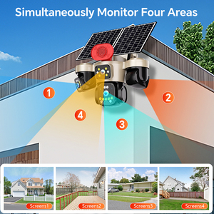 Caméra IP PTZ solaire 4G à prix de gros, 16MP, 4 objectifs, 4 écrans, suivi automatique, <span class=keywords><strong>alarme</strong></span> vocale, caméra de sécurité extérieure CCTV, approvisionnement en gros - Product Image 2