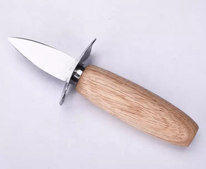 Plateau de décorticage d'huîtres en <span class=keywords><strong>bois</strong></span> naturel et <span class=keywords><strong>acier</strong></span> inoxydable, personnalisé, directement de l'usine, avec ensemble de couteaux à huîtres (conception fixe) - Product Image 6