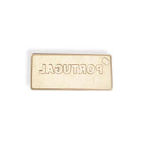 Réfléchissant bonne vente commande personnalisée en aluminium signe imprimé en relief règle Logo métal signe forme rectangulaire étain signe