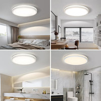 Plafonnier LED moderne 42W, alimentation CA, 3000K blanc froid, indice de protection IP40, avec couvercle en ABS pour chambre à coucher et salon