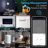 LifeLibero Tuya Enchufe de Pared Universal Inteligente WiFi para Hogar, Automático, Seguro, ABS, 16A 3500W, Control Remoto por Aplicación, Compatible con Alexa y Google