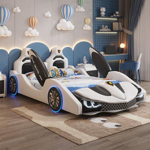 <span class=keywords><strong>Lit</strong></span> <span class=keywords><strong>superposé</strong></span> sur le thème de la voiture pour enfants 2025 pour garçon avec rembourrage en lin de rangement pour garde-corps-confortable pour le salon et l'hôtel - Product Image 2