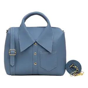 Bolso Bandolera Fana Preciosa Macarena Azul 21x16x8.5 Cm Impermeable con Cierre, Estilo Bohemio para Uso Diario - Product Image 4