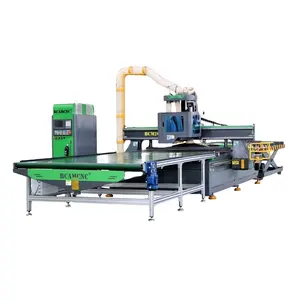 Üretim mobilya hattı CNC Router ahşap çalışma otomatik yükleme ve boşaltma yuvalama CNC kabine yapma makinesi fiyat