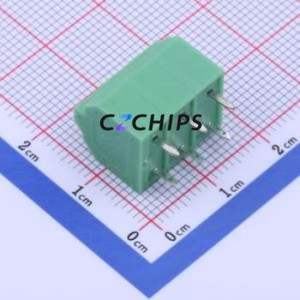 KF250NH-5.08-3P Spring Terminal Block Through hole Component (THT),P=5.08mm Connector 1x3P 5.08mm Green 3P - Product Image 2