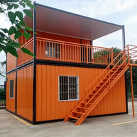 Maison préfabriquée SKYLINE à 2 étages, montage rapide, conteneur, mur-rideau en verre, bâtiment modulaire portable, bureau, supermarché, cuisine