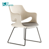 Chaises de design à dossier évidé, pivotantes, avec accoudoirs et vérin à gaz, pour mobilier contractuel, hôtels, bureaux, direction, réunions et conférences