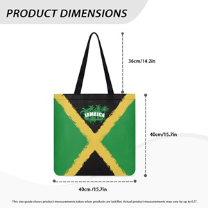 Borsa da Shopping con Logo personalizzato Eco <span class=keywords><strong>Friendly</strong></span> borsa da Shopping con stampa bandiera di Giamaica di alta qualità - Product Image 4