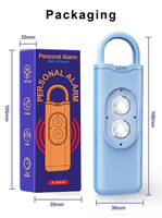 Alarme personnelle de sécurité d'urgence 130 dB avec double lumière LED portable, alarme SOS anti-panique, porte-clés pour femmes et personnes âgées