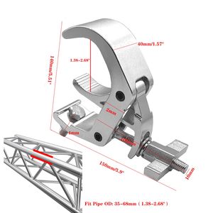 38-60mm Stage <b>Light</b> Clamp 150kg Load Capacity Heavy Duty Aluminum Truss Clamp for Lighting <b>Lights</b> Spot <b>Lights</b> - Product Image 2