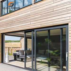 Puerta corredera de aluminio de doble acristalamiento para patio exterior insonorizada de lujo GS con pantalla de acero inoxidable - Product Image 5