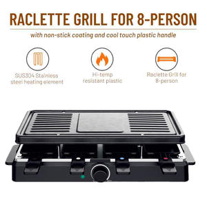 Portable Commercial Home Steak Poulet Barbecue Plaque Chauffante Sans Fumée Intérieur Électrique <span class=keywords><strong>Raclette</strong></span> BBQ Grill avec Plaque Verticale - Product Image 3