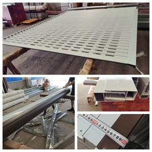 As portas de segurança antiroubo personalizadas do projeto moderno personalizaram colore a oficina exterior comercial do polímero - Product Image 4