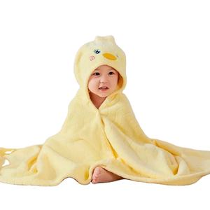 <span class=keywords><strong>Serviette</strong></span> de bain en polaire ultra-douce à capuche pour bébé, motif animal de dessin animé, pour nouveau-né à tout-petit - Product Image 1