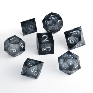 Precio de fábrica Nuevo diseño Ojo Núcleo líquido Dados Juego de dados poliédricos RPG Dungeons & Dragons borde afilado DND Juego de dados de resina - Product Image 5
