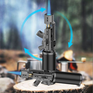 Briquet torche au butane moderne GF-917, coupe-vent, avec flamme réglable, haute température, rechargeable, pour le camping en plein air et l'utilisation en cuisine - Product Image 6