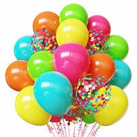 Ensemble de ballons en latex à motif feuille de palmier tropical, rose vif, orange, vert, pour fête hawaïenne Luau, ballons transparents imprimés, décoration d'anniversaire estivale à thème plage