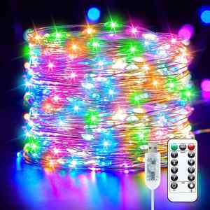 Smart <b>Led</b> Christmas <b>Tree</b> <b>Lights</b> Garland Remote Control 12m USB Diwali <b>Lights</b> Copper Wire Holiday String <b>Lights</b> Decoration - Product Image 1
