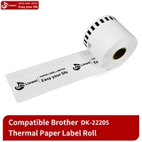 Étiquettes continues compatibles DK-22205 Brother 2.4 "X 100 'Dk-2205 Dk-205