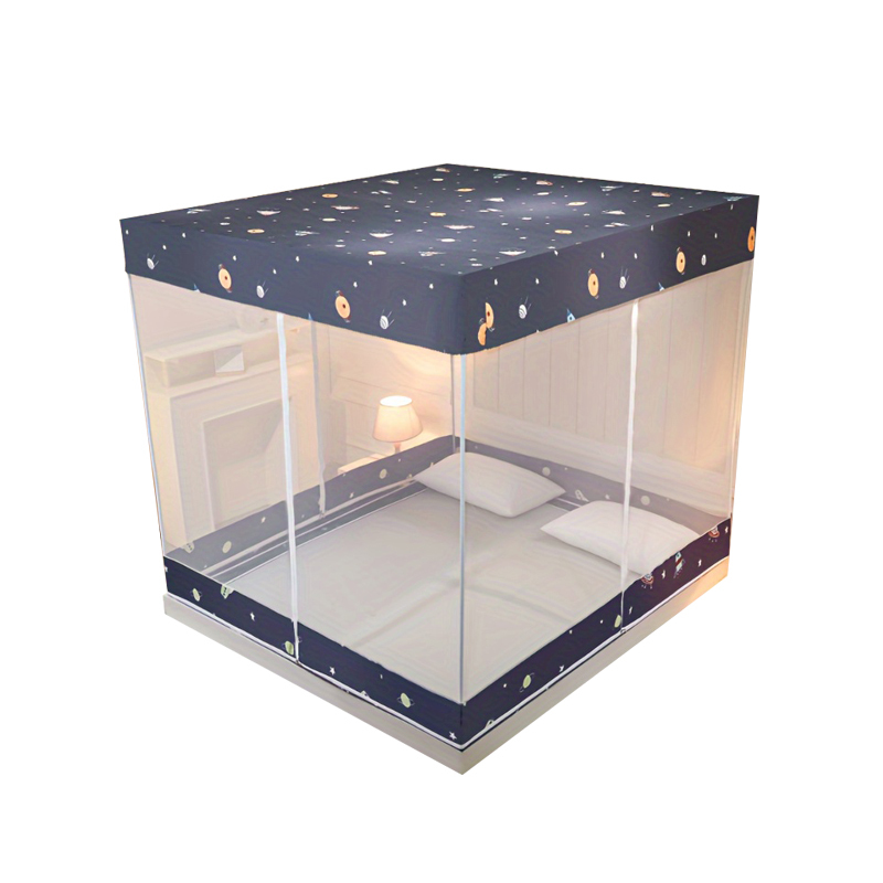 Mindsoft 4 Corners Mosquito Net For Bed – L87 X W79 X H79 Inches, White Polyester, Fits Large Beds