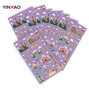 Hojas de Pegatinas Personalizadas con Corte Kiss-Cut, Temática de Viajes, Pegatinas Adhesivas de Vinilo <span class=keywords><strong>para</strong></span> Decoración de Libretas y Equipaje, Hoja de Pegatinas con Impresión Personalizada - Product Image 2