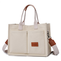 Multi-Pocket Everyday Everyday Everything shopping Bag Large Laptop Crossbody Shoulder Handbag Canvas Tote for Women