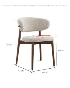 <span class=keywords><strong>Chaise</strong></span> de salle à manger moderne minimaliste de luxe avec dossier en bois pour la maison, le bureau, l'hôtel, le banquet, le café, le salon - Product Image 4