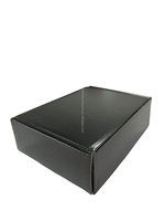 Boîte d'emballage rigide haut de gamme personnalisée, écologique, biodégradable, recyclable, avec couvercle, imprimée en noir et blanc, en kraft ondulé pliable