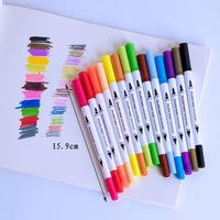 Ensemble de marqueurs d'art à double pointe colorés Tombow Brush Pen - Encre à base d'eau non toxique