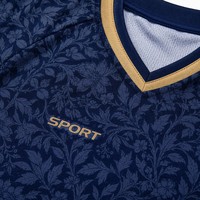 Maillot de football à col en V imprimé floral intégral, style streetwear décontracté, 100 % polyester, sublimation, OEM, faible MOQ