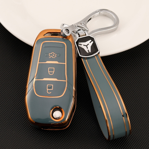Étui de protection pour clé de voiture en TPU souple de qualité supérieure pour <span class=keywords><strong>Ford</strong></span> Fox MONDEO ESCORT, porte-clés pliable, sac à clés, accessoires directs d'usine - Product Image 4